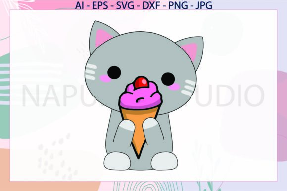 Animals Cat and Ice Cream Svg Review