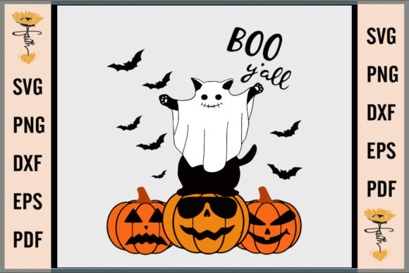 Black Cat Boo Yall Svg Review for Embroidery Projects
