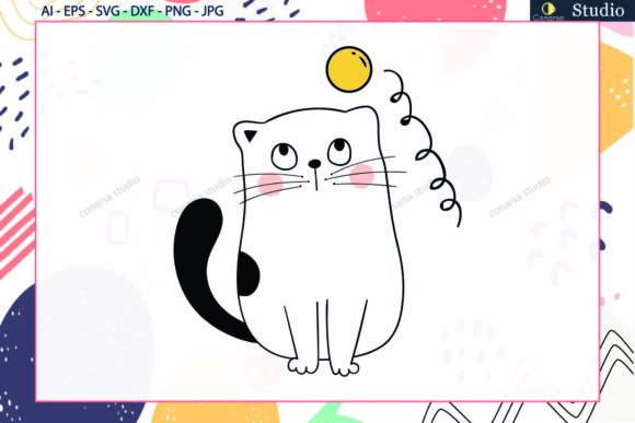 Cat and Ball Svg Review for Embroidery Projects