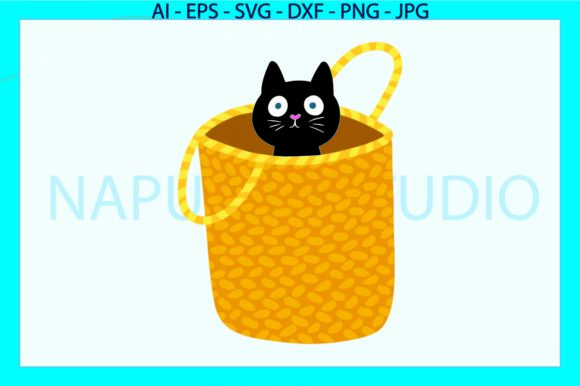 Cat Black and Basket Svg Review