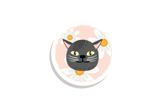 Cat Head Black Stickers Svg Review