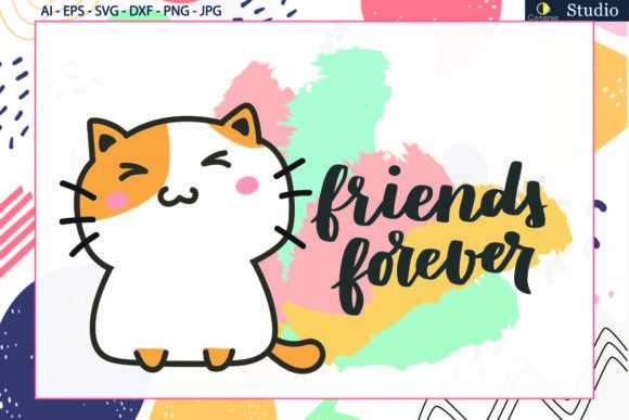 Cat Quote, Friends Watercolor SVG Review