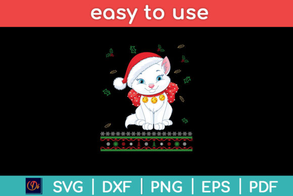 Cat Ugly Christmas Sweater Svg File Review