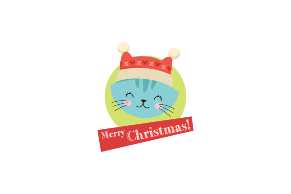 Christmas Stickers Cat Blue Animals Svg Review