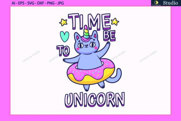 Unicorn, Cat, Time to Be SVG Design Review
