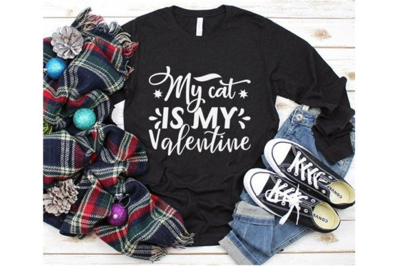 Valentine’s Day Svg Design for Cat Lovers